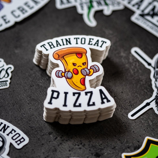 Pizza Sticker - Train to eat Pizza